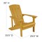 Flash Furniture 2 Yellow Adirondack Chairs-Star & Moon Fire Pit JJ-C145012-32D-YLW-GG - alternate 4